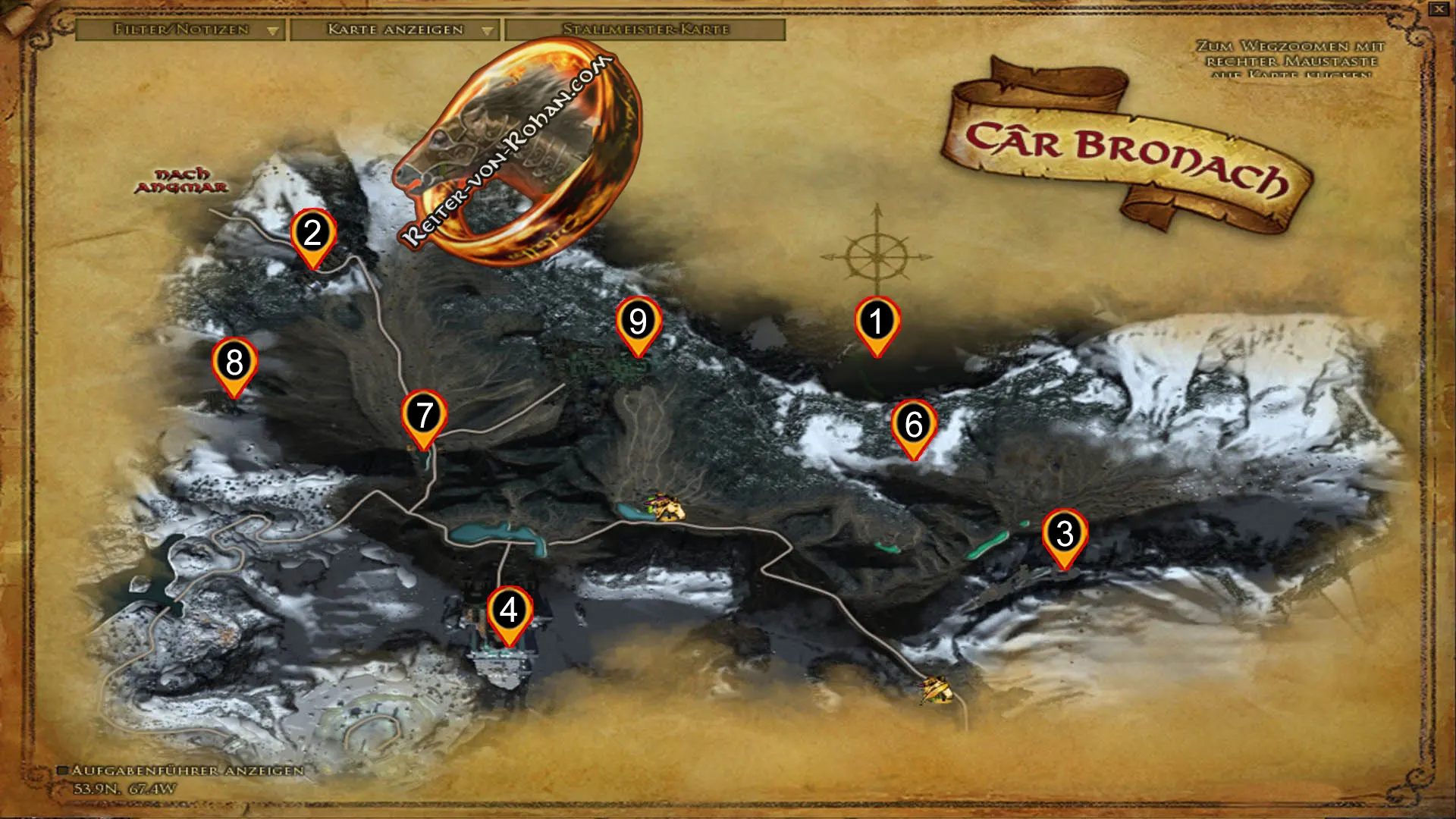 Anklicken zum Zoomen map grenze angmar car bronach