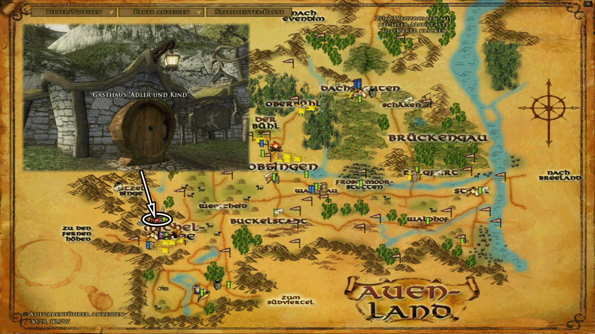 Gasthaus Adler und Kind in Michelbinge - Karte anklicken zum vergrößern Gasthaus Adler und Kind in Michelbinge - Karte anklicken zum vergrößern