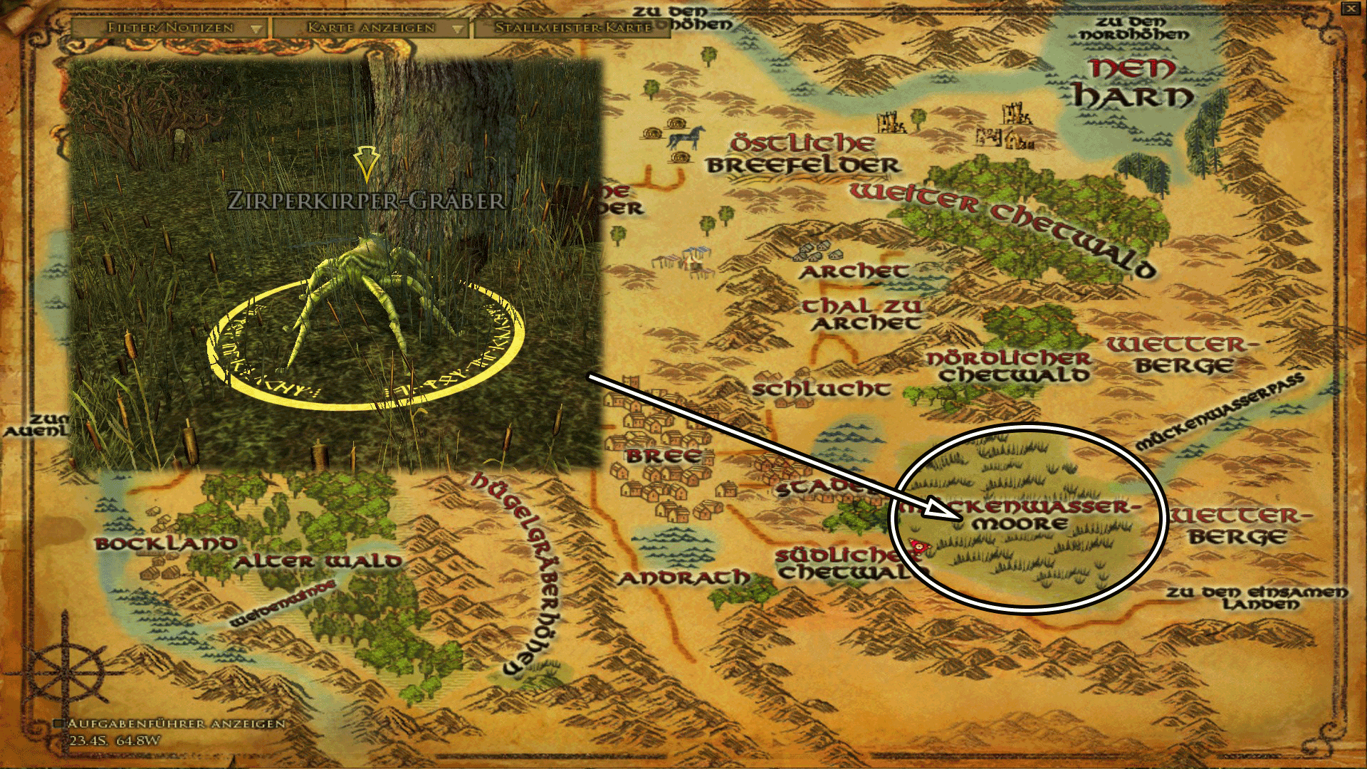 Karte für Gegner - zum vergrößern anklicken Karte für Gegner - zum vergrößern anklicken