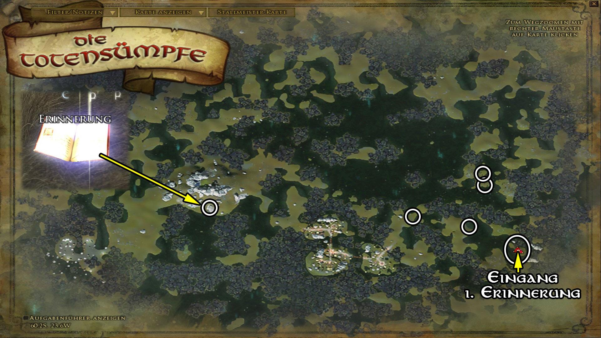 Erinnerungen in den Totensümpfen (Karte anklicken zum vergrößern) Erinnerungen in den Totensümpfen (Karte anklicken zum vergrößern)