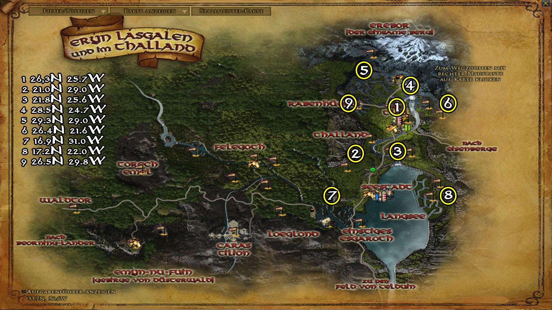 Übersichtskarte der alten Kisten