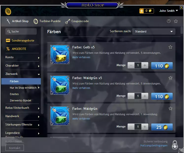 LOTRO Store page DE